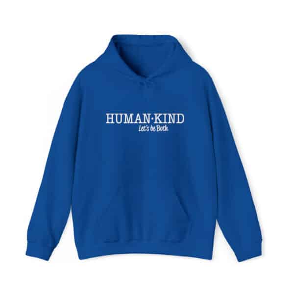 Human Kind- Let's Be Both, Sweatshirt in Royal Blue