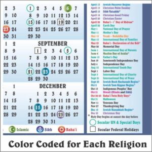 American Interfaith Calendar 2024-2025 - Interfaith Resources