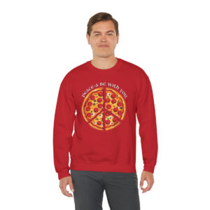 peace-a be with you Crewneck Sweatshirt in Red