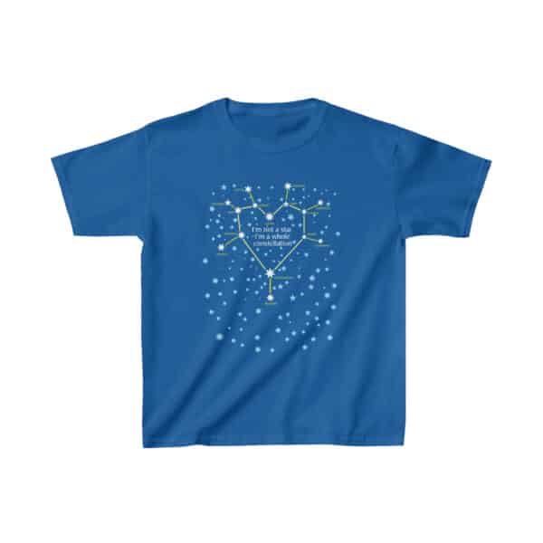 Kids' "I'm a Constellation" Cotton T-Shirt - Royal