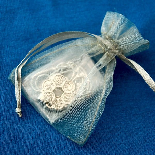 Protective bags inside the organza pouch