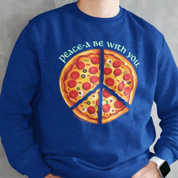 Peace-a Be with You Sweatshirt in Royal Blue
