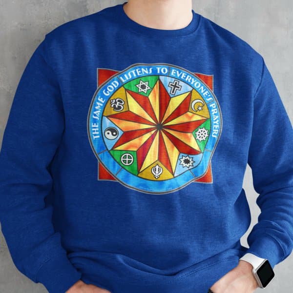 Peace-a Be with You Sweatshirt in Royal Blue