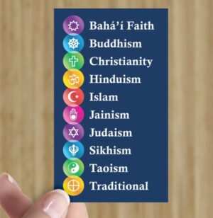Wallet Card of Religious Symbols