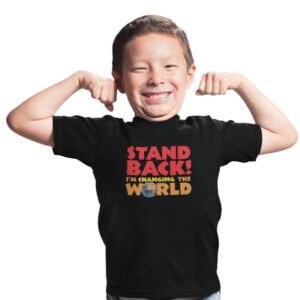 Stand Back T-shirt for kids in Black