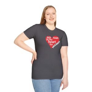 No Room in My Heart for Prejudice Cotton Softstyle T-Shirt - Charcoal