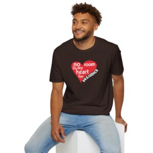 No Room in My Heart for Prejudice Cotton Softstyle T-Shirt - Dark Chocolate