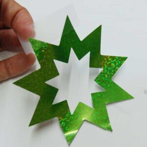 Lift large stars with tape