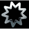 Nine Pointed Star Car Magnet silver