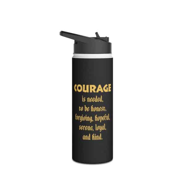 Courage Dragon Water Bottle - 32 oz - text