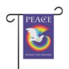 Rainbow Peace Dove Garden & House Banner - 12" x 18" - front