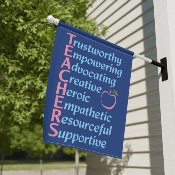 A Teacher’s Qualities Garden & House Flag 24.5" x 32" - back