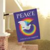 Rainbow Peace Dove Garden & House Banner - 24.5" x 32" - front