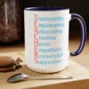 A Teacher’s Qualities Two-Tone Coffee Mugs - Blue