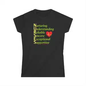 A Nurse’s Character Women’s Softstyle Tee - Black
