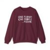One Planet One People …Please Crewneck Sweatshirt - Maroon