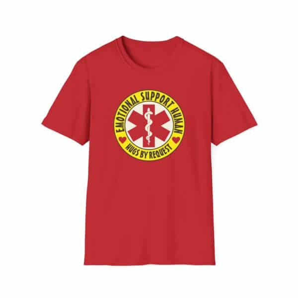 Emotional Support Human T-Shirt in Red