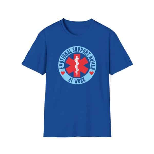 Emotional Support Human T-Shirt in Royal Blue