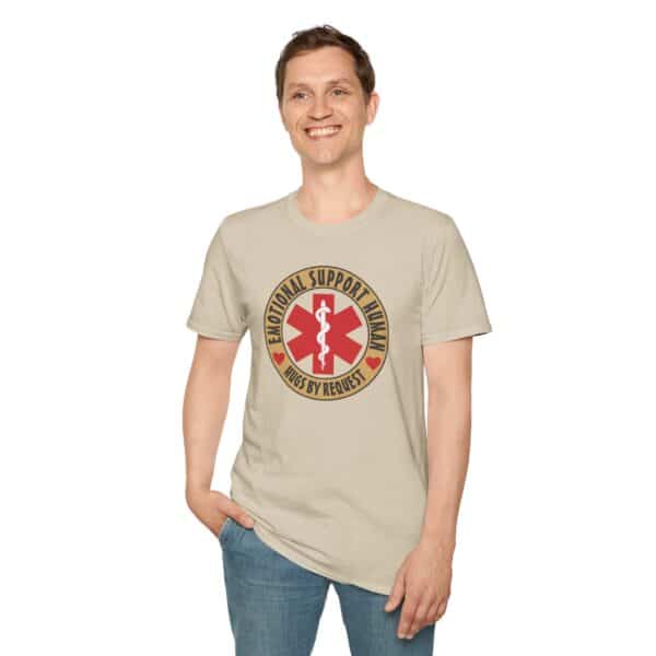 Emotional Support Human T-Shirt in Sand