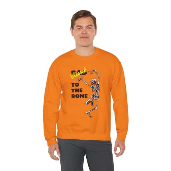 Blessed to the Bone Sweatshirt in Safety Orange