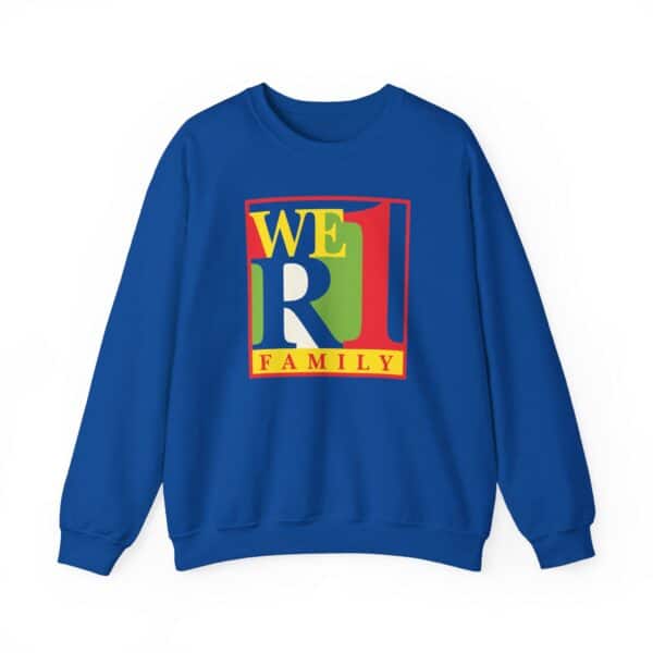 WeR1 Family Crewneck Sweatshirt in Royal Blue