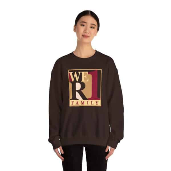 WeR1 Family Crewneck Sweatshirt in Dark Chocolate