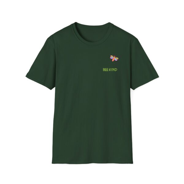 Front of Bee Kind Honeycomb Quilt 2-sided T-Shirt - Forest Green