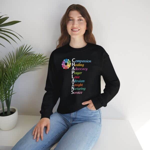 Interfaith Chaplain’s Character Crewneck Sweatshirt - Black