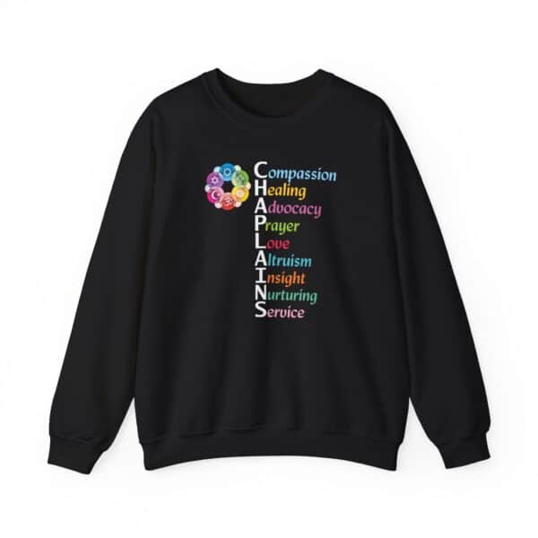 Interfaith Chaplain’s Character Crewneck Sweatshirt - Black