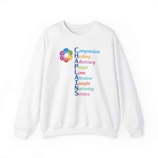 Interfaith Chaplain’s Character Crewneck Sweatshirt - White