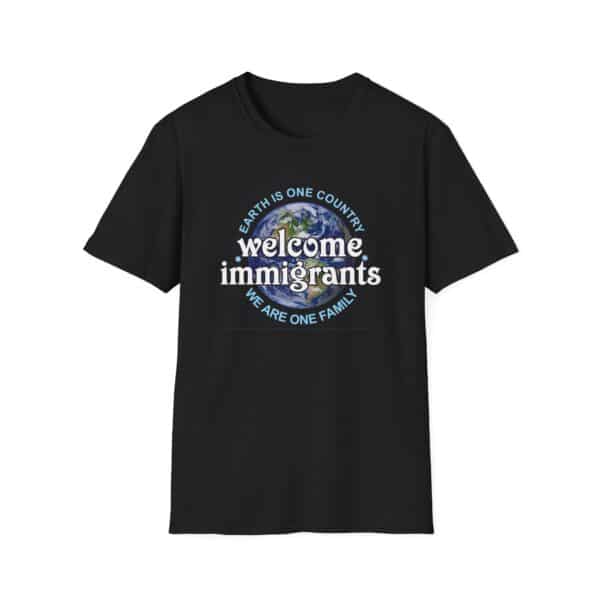 Welcome Immigrants T-Shirt on Black