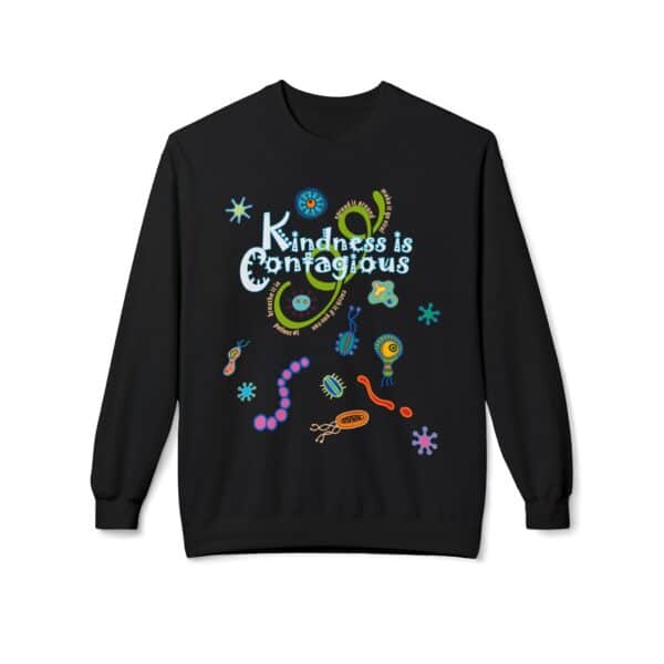 Black Kindness is Contagious Fleece Crewneck Sweatshirt