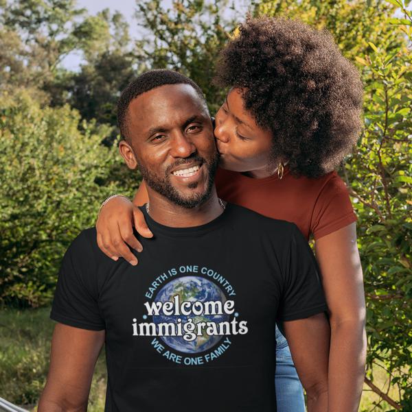 Welcome Immigrants T-shirt in Black