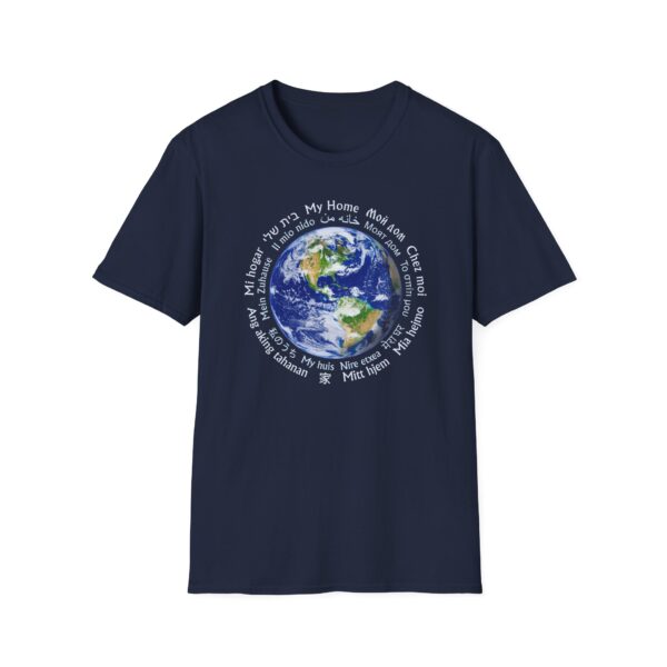 Earth – My Home T-Shirt in 18 Languages - Navy