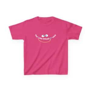 The 1 who SMILES 1st wins! Kids Tee - Heliconia