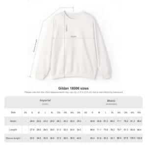 Remember Compassion Sweatshirt - Size Chart