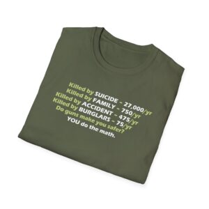 Do the Math on Gun T-Shirt - Military Green