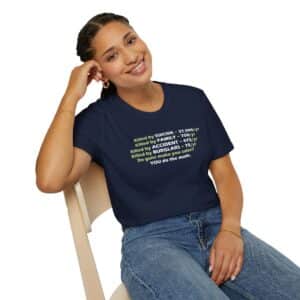 Do the Math on Gun T-Shirt - Navy