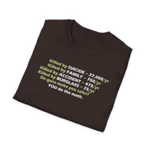 Do the Math on Gun T-Shirt - Dark Chocolate