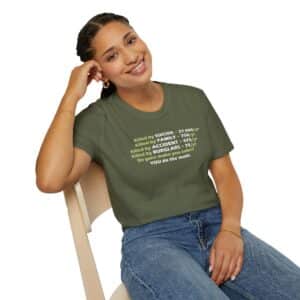 Do the Math on Gun T-Shirt - Military Green