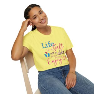 Life is a Gift T-Shirt - Cornsilk