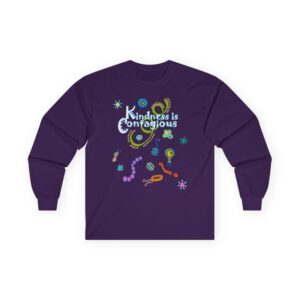 Kindness is Contagious LS T-shirt - Purple