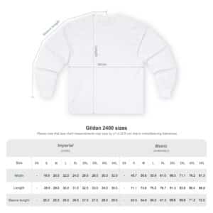 Kindness is Contagious LS T-shirt - Size Chart