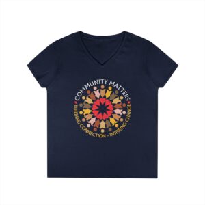 Community Matters Ladies’ V-Neck - Navy