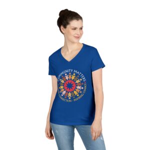 Community Matters Ladies’ V-Neck - Royal