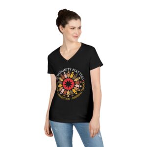 Community Matters Ladies’ V-Neck - Black
