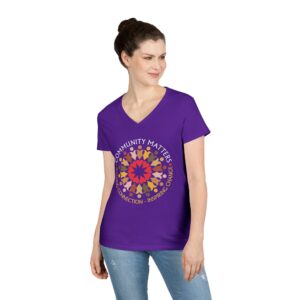 Community Matters Ladies’ V-Neck - Purple