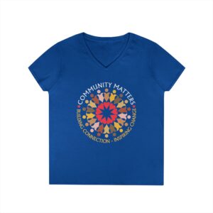 Community Matters Ladies’ V-Neck - Royal