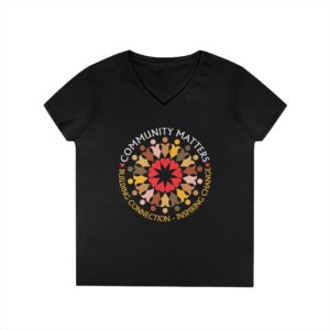Community Matters Ladies’ V-Neck - Black