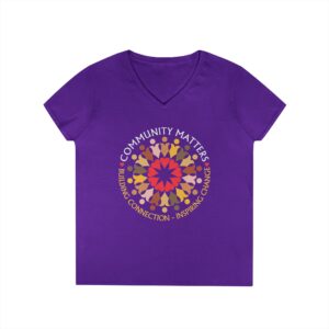 Community Matters Ladies’ V-Neck - Purple